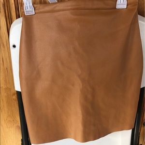 Emoda brown leather skirt